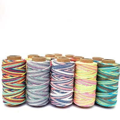 China Sustainable Mixed Color Hemp Tie Down 1mm Hemp Rope For Packaging Box Rope for sale