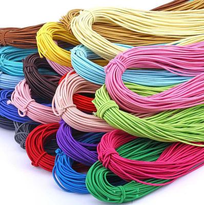 China Braided Elastic Rope 1mm 1.5mm 2mm 3mm 3.5mm Sustainable Round Elastic Stretch String Cords for sale