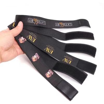 China 2.5cm 3cm 3.5cm 4cm Custom Elastic Elastic Band Edge Killer Adjustable Band Printed Logo Elastic Band For Wigs for sale