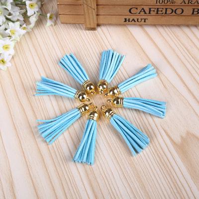 China Custom 5cm Multi Colored High Tenacity Suede Leather Tassel Tassel For DIY Tassel for sale