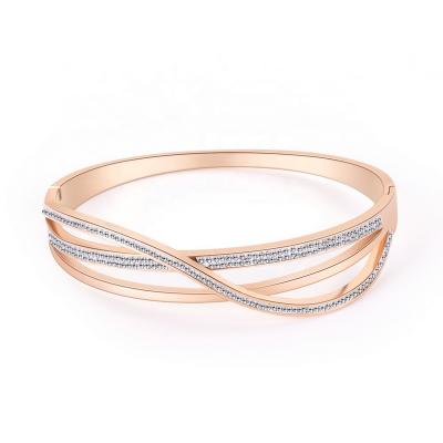 China Modern/Vintage Fashion Trending Circular Line Rigid Bracelet 2020 Art Best Selling Factory Sale Minimalist Vogue Design Fashion Jewelry Triple Triple Line for sale