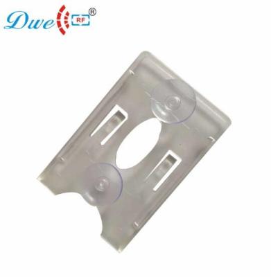 China Clear ID Card Holder Vehicle Car Windshield Long Range UHF Parking Card Plastics Holder With Sucker For Parking for sale