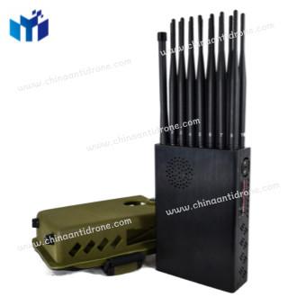 China 25 meters 16 omnidirectional antennas portable phone signal jammer HMJ16-1 for sale