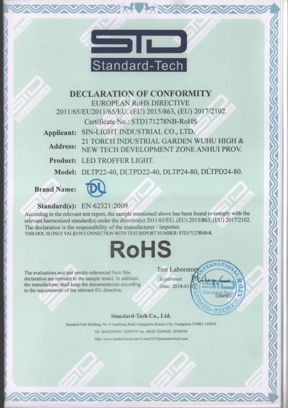 RoHS - Sin-Light Industrial Co., Ltd.