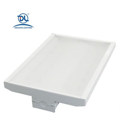 China Warehouse Powder White Linear Housing 110W 130LM/W Dimmable DLC High Bay Light for sale