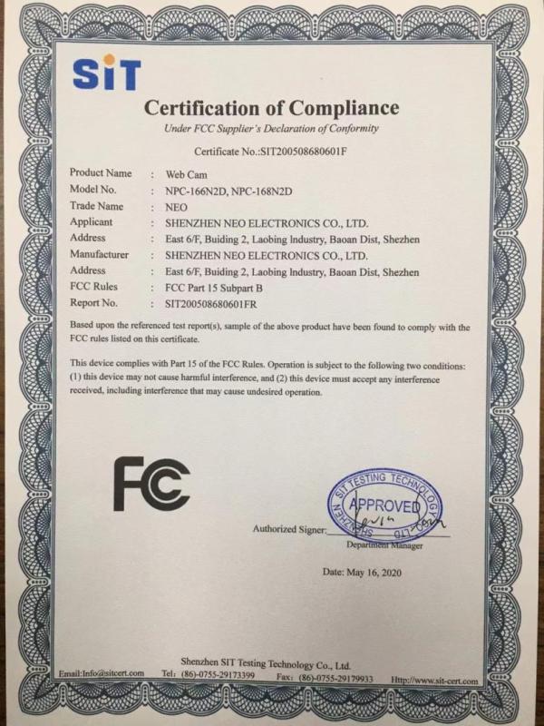 FCC - Shenzhen Neo Electronics Co., Ltd.