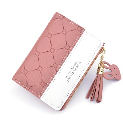 China New Wallet Color Tassel Trend Wallet All-match Small Waterproof Slim Wallet Designers For Women for sale