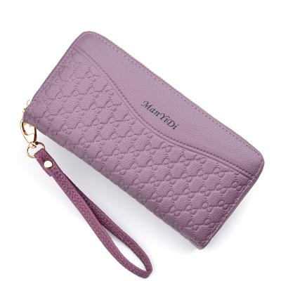 China 2020 New Fashion Large Capacity Double Zipper Lady Wallet Clutch Designer Wallet Waterproof Women Long for sale