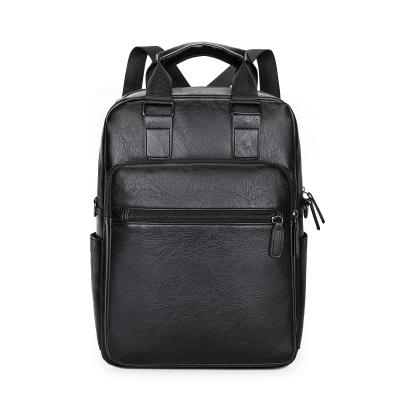 China New Hot Selling Casual Waterproof School Bag Men's PU Leather Men's Backpack Fashion Backpack for sale