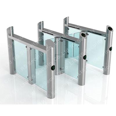 China Walkways DC Brushless Swing Turnstiles Gates Anti Pinch People Counter Wing Barrier Brushless Motors for sale