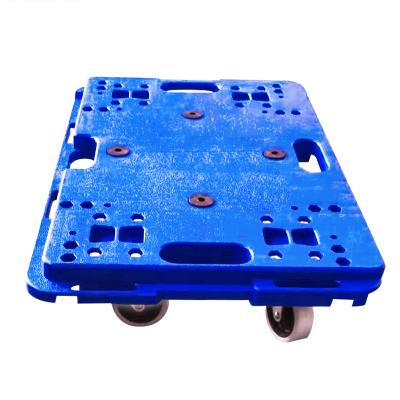 China Uholan Hot Sale High Quality Movable Plastic Dolly Cart With TPR Caster 150kgs Storage for sale