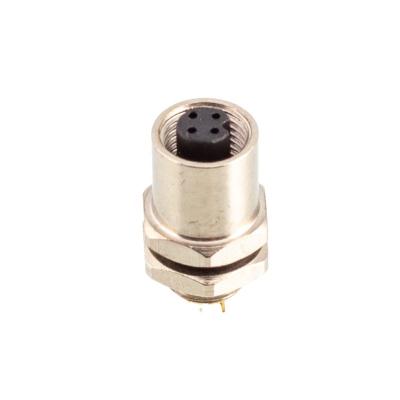 China IP67 IP68 3 4PIN M5 Automotive Mini Front Panel Mount Socket M5 Female Screw Type Male Connector for sale