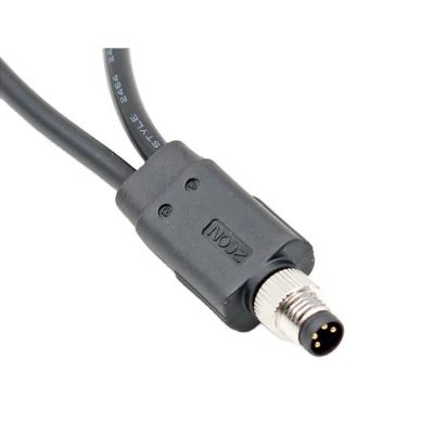 China Automation equivalent to ip67 3 splitter 1 to 2 4 5 6 8pin Y male female PUR type M8 pvc overmolded cable for sale