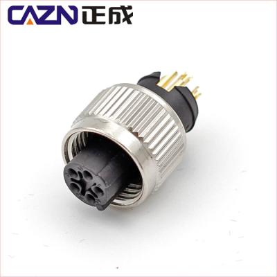 China IP67 Automotive 3 4 5 6 Pin M12 C Code Male Female Injection-Molded Connector For PVC PUR Cable for sale