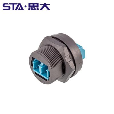 China Data Network Design FDDI E13704 Threaded E13704 FDDI Single-Core Waterproof Bottom and Performance Front Mount Receptacle for sale