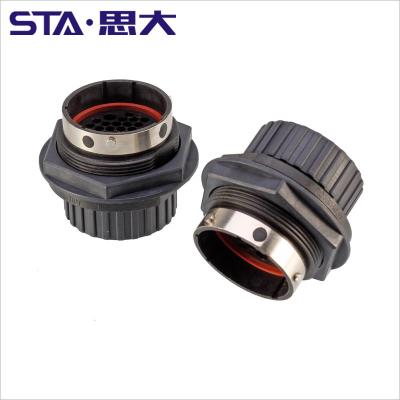 China Automation & Original Robotics UPT Serie Size 24 Locknut 32pins Receptacle Socket Male Connector UPT07D24-32P for sale