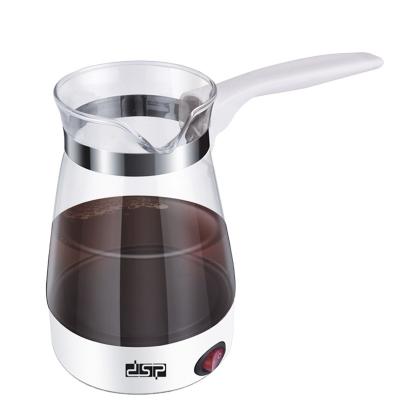 China DSP Viable Electric Coffee Pot For Free Time 700ML 600W Armatic Handle Design Coffee Pot Glass Tea And Coffee Pot for sale