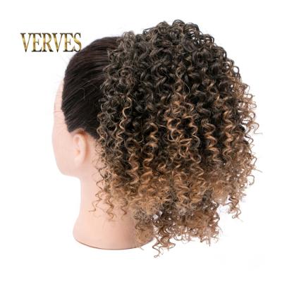 China Jerry Curl Curly Ponytail Hairpiece with 10