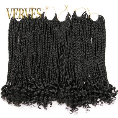 China Synthetic Fiber Crochet Hair Extensions 24 Strands/Pack 14inch 18inch Ombre Blonde Braiding Hair Braids Twist Box Braids Hair Synthetic for sale