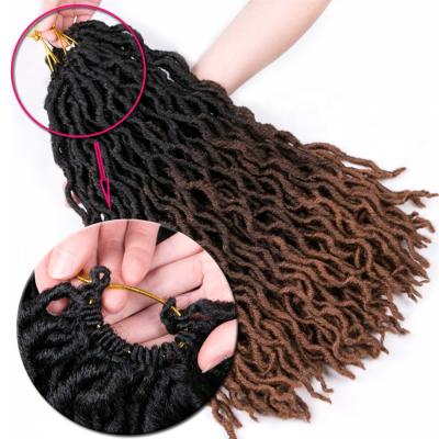 China Afro Wave Crochet Braids 20inch Roots Dreadlock Hair Extension 24/Pack, Afro Locs Twist Ombre Burgundy Synthetic Braiding Hair for sale