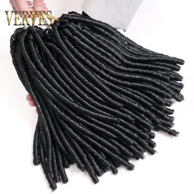 China Synthetic Hair 14inch 70g/pack Crochet Braids Hair Extension Afro Hairstyles Dreadlock Black Synthetic Braiding Soft Faux Hair for sale