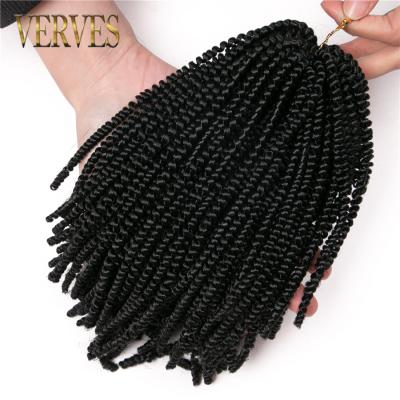 China Wholesale Synthetic Hair 8 Inch 50 Strands / Bundle Black Synthetic Curly Crochet Hair Extension For African Braids Nubian Twist Crochet Braids for sale