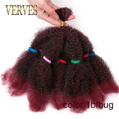 China 10 Pieces Culry Curly Crochet Loop Braids Hair Extensions 12inch,Natural Black Synthetic Ombre Hair Afro Kinky Braiding Bulk Pack for sale