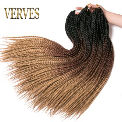 China Daily Decoration 22 Roots / Bundle Synthetic Ombre Hair Extension Heat Fiber Bulk Braiding Pink, Black Crochet Braid 24 Inch Box Braids for sale