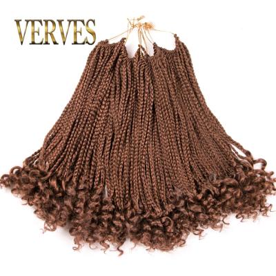 China Synthetic Fiber Box Braids Hair Synthetic 14inch and 18inch Crochet Hair Extensions 24 Strands/Package Ombre Braids Hair Braiding Twist for sale