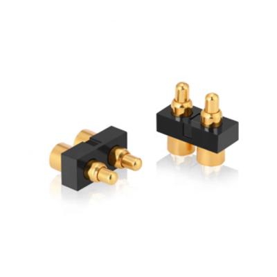 China audio & Dongguan Visual Factory 2.54mm Spring Pogo Male Connectors Custom SMT 2 Waterproof Male Female Connector for sale