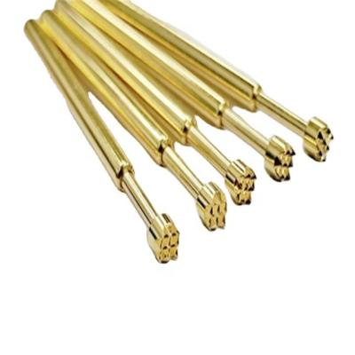 China PCB Brass Gold Plated Waterproof Magnetic High Current PCB Connector Pogo Pin Connector Short Pogo Pin for sale