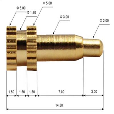 China PCB power electrical contact 5pin 12pin pogo pin brass spring contact probe pins 1mm pogo pins brass for sale