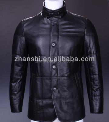 China Clothing Breathable Russian Sheep Style Leather Jackets For Men for sale