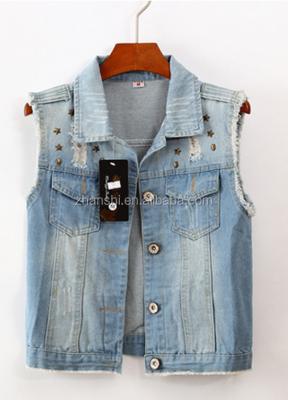 China Korean Style Anti-pilling High Quality Women's Fashion Casual Denim Vest for sale