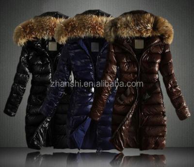 China Wholesale High Quality Women's Down Coat Anti-Shrink With Raccoon Fur Collar for sale