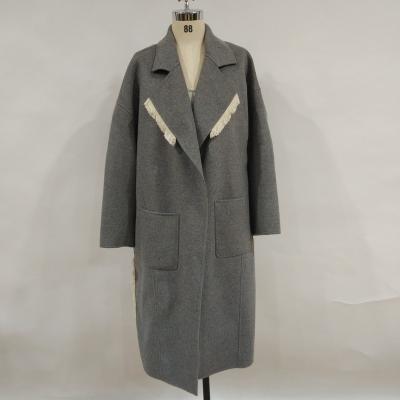 China wholesale Anti-wrinkle fashion cashmere long coats woman wear wool blend coat dishonest woolen overcoat for sale