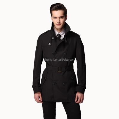 China 2016 Hot Sale Mens Anti-Shrink Spring Fashion Style Wind Black Coat for sale