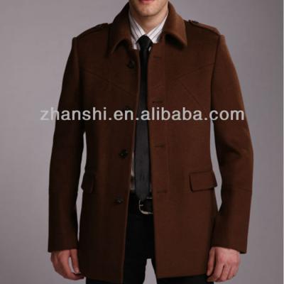 China Men's Anti-Shrink Wool-Blend Short Trench Coat With Classic Collar for sale