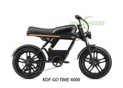 China Alloy Frame Retro Style Electric Bike With Comfortable Leather Seat 70-80KM Range for sale