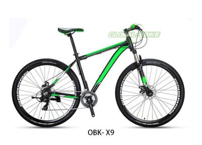 China Schwarz-Grün Alu-Legierungsrahmen Mountainbike, Aluminium-Bergrad OBK-X9 zu verkaufen