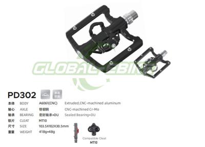 China JY-PD302 Zwart aluminium platform pedal set voor berg weg / hybride fietsen Te koop