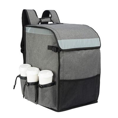 China Factory direct waterproof large storage food backpack cooler insulated box with side pocket food delivery bags for sale