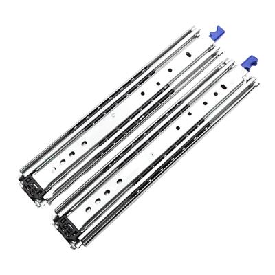 China Modern Heavy Duty Drawer Slide Rail 76mm Heavy Industry Drawer Slide With Lock for sale