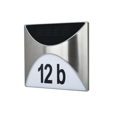 China Street China Manufacturer High Quality Stainless Steel Led Solar House Number Wall Lamp for sale