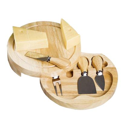 China Sustainable Bamboo Cheese Board with Cutlery Set - Bamboo Cheese Board Set with Slide Out Drawert- Cheese Board and Bamboo Knife Set for sale