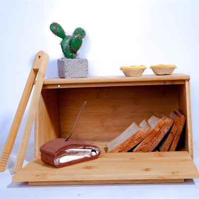 China Sustainable New Fashion China Storage Container Comfortable Bamboo Bread Box for sale