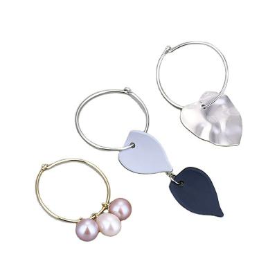 China DIY Jewelry Making Accessories Single Circle Paperclip Heart 925 Sterling Silver DIY Settings Earring for sale