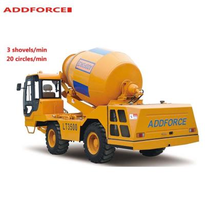 China ADDFORCE Famous Brand LT3500 Wheel Loader Mixer With 3.5m3 Diesel Engine for sale