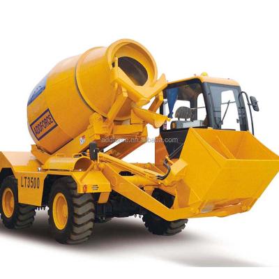 China Building Material Shops High Efficiency Mobile Self Loading Concrete Mixer LT3500 With Concrete Output 3.5m3/batch for sale