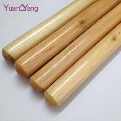 China Good Quality Durable Hot Selling Varnished Wooden Handle Wooden Floor Broom Stick Cleaner Stick for sale